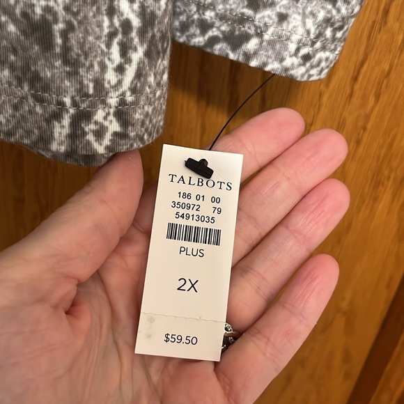 Talbots Tee snake skin print 2X NWT - Picture 3 of 6